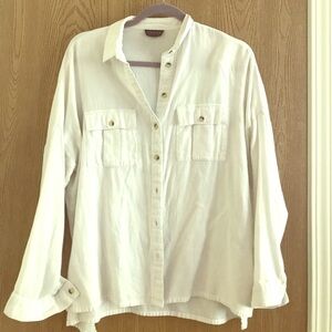 Topshop White Button Down Shirt